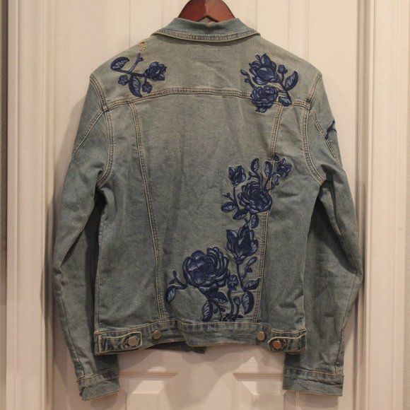 BLANKNYC Jean Jacket With Floral Embroidery - Picture 5 of 5